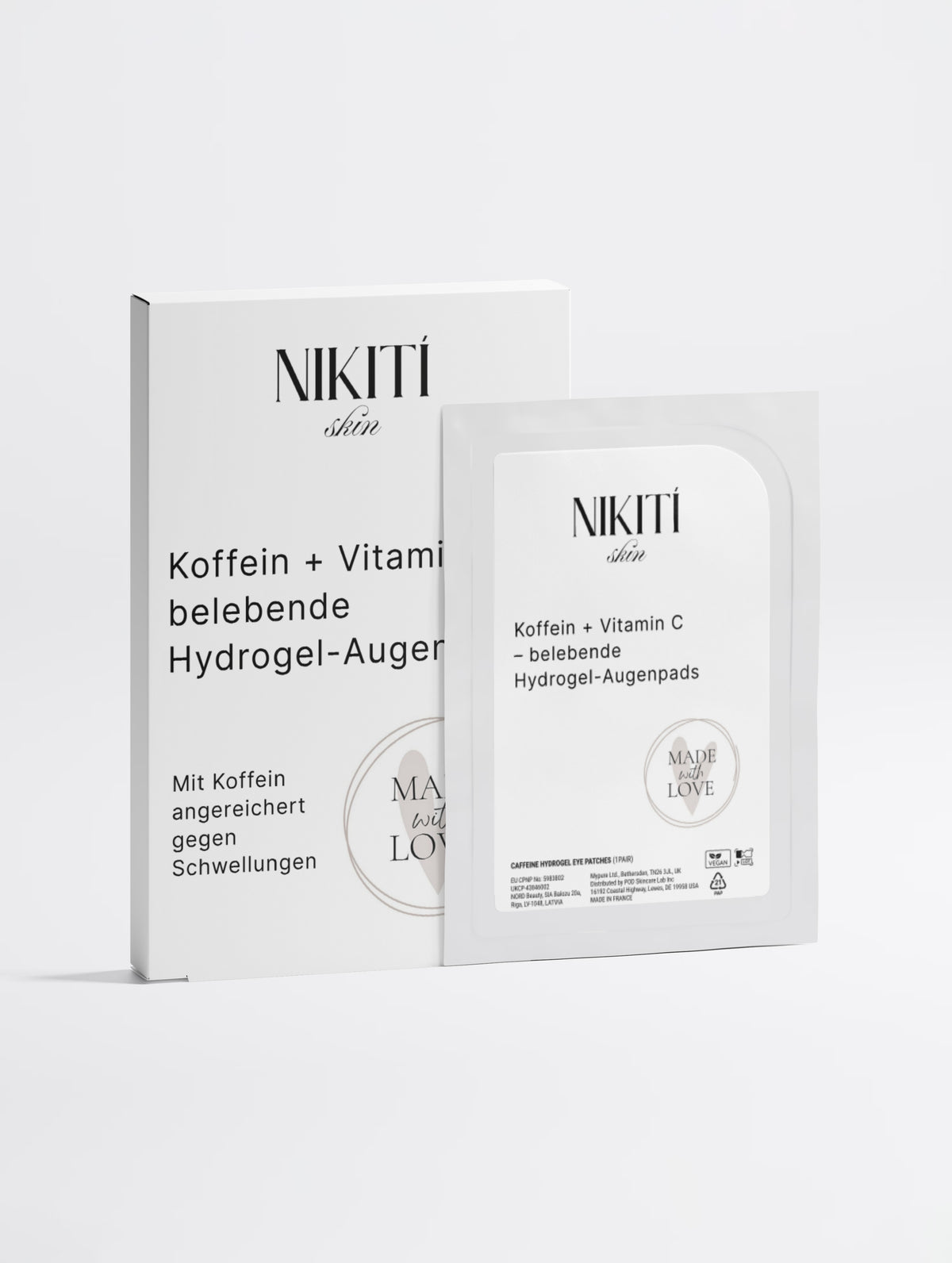 Koffein + Vitamin C – belebende Hydrogel-Augenpads