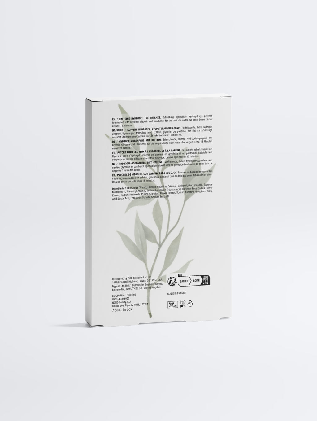Koffein + Vitamin C – belebende Hydrogel-Augenpads