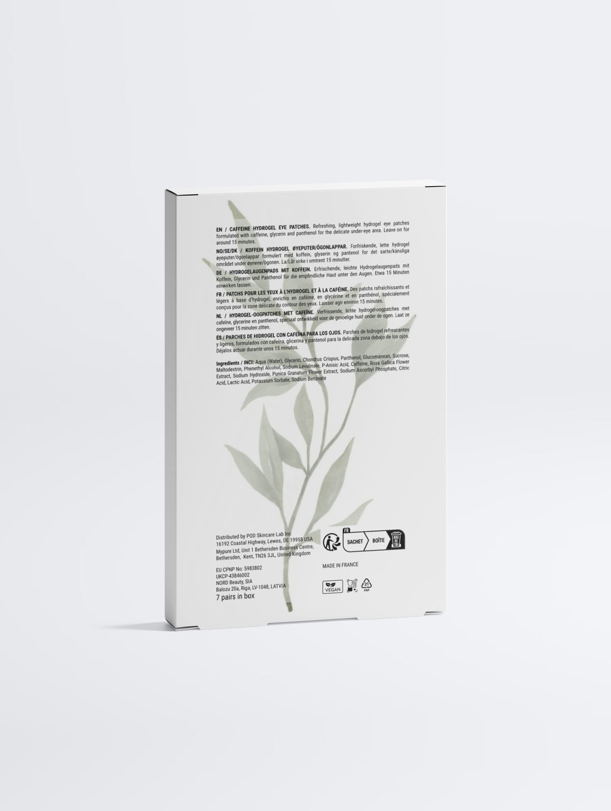 Koffein + Vitamin C – belebende Hydrogel-Augenpads